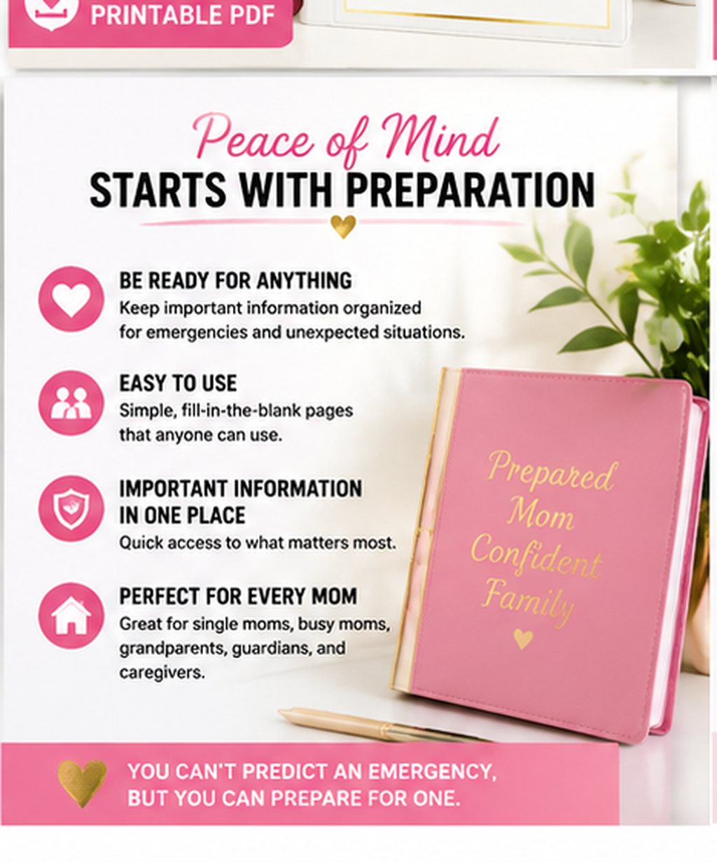 Mom’s Emergency Life Binder Printable PDF