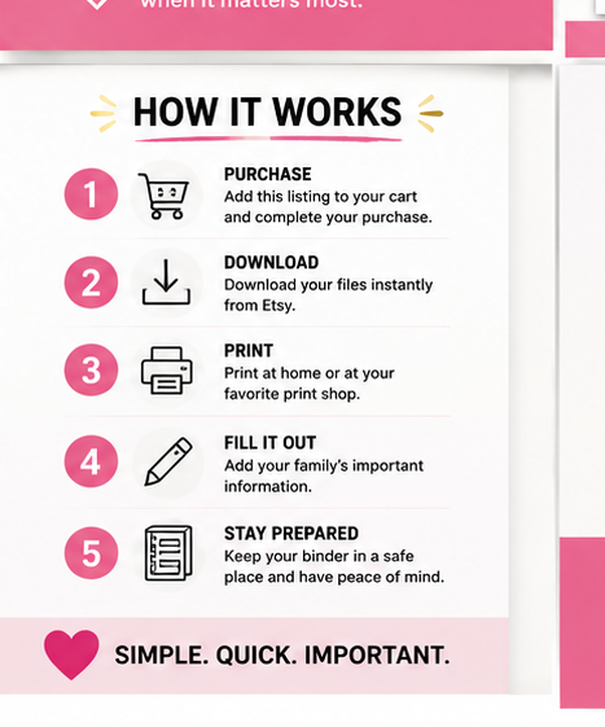 Mom’s Emergency Life Binder Printable PDF