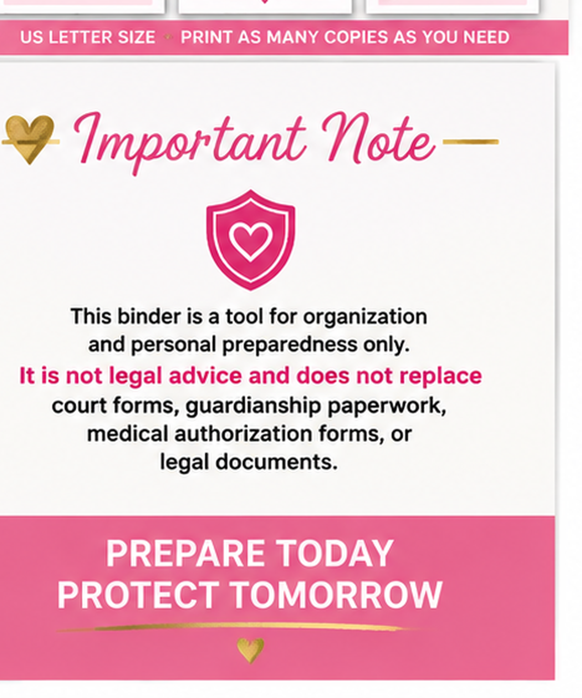Mom’s Emergency Life Binder Printable PDF