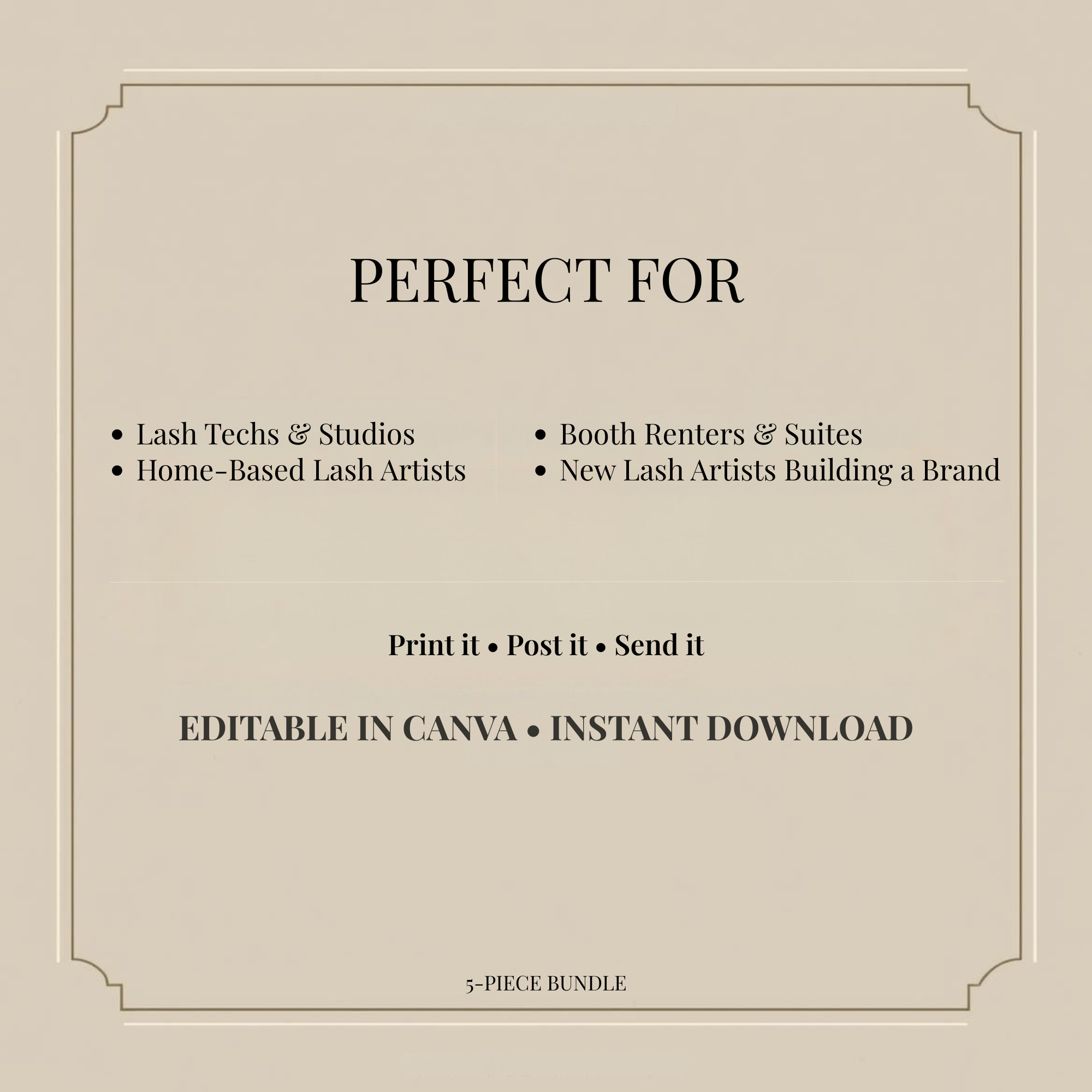Lash Price List Canva Template Bundle (Minimal Beige Nude)