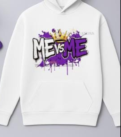 Purple Royalty Hoodie: Gold Crown Design - ME vs ME Legacy 1