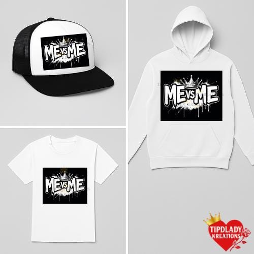 Distressed ME vs ME Hat, Hoodie or Tee: Raw Grit Edition