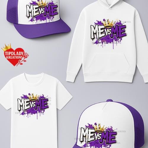 Purple Royalty Hoodie: Gold Crown Design - ME vs ME Legacy 1