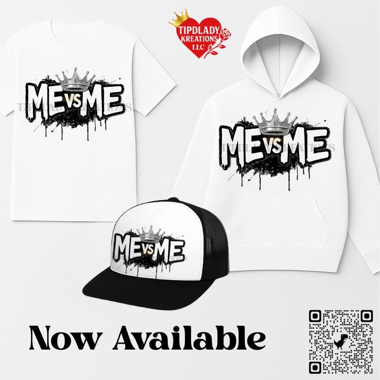 ME vs ME Black Platinum Edition: Motivational Hat, Hoodie or Tee