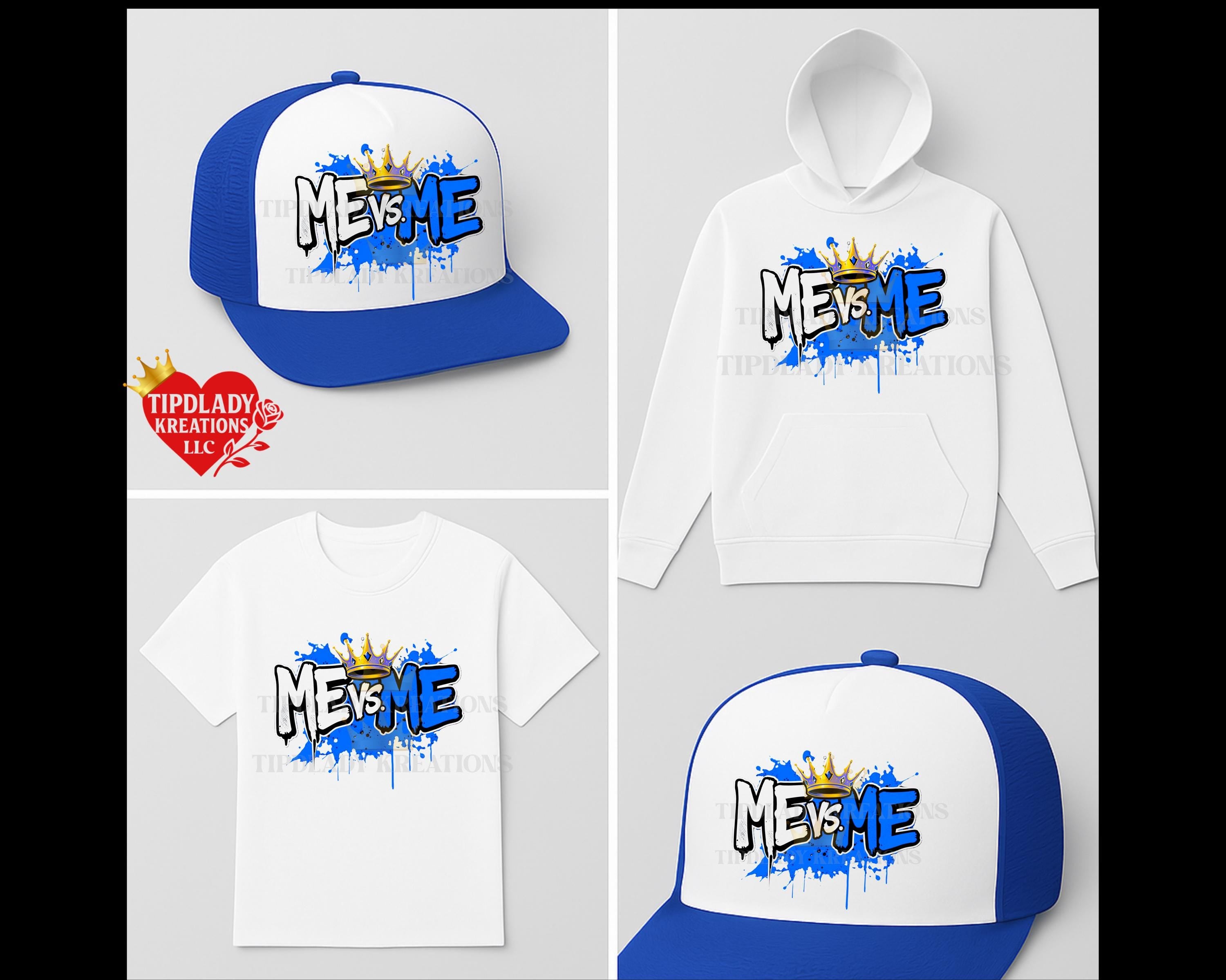 Royal Blue Crown Streetwear: Motivational Hat, Tee, Hoodie