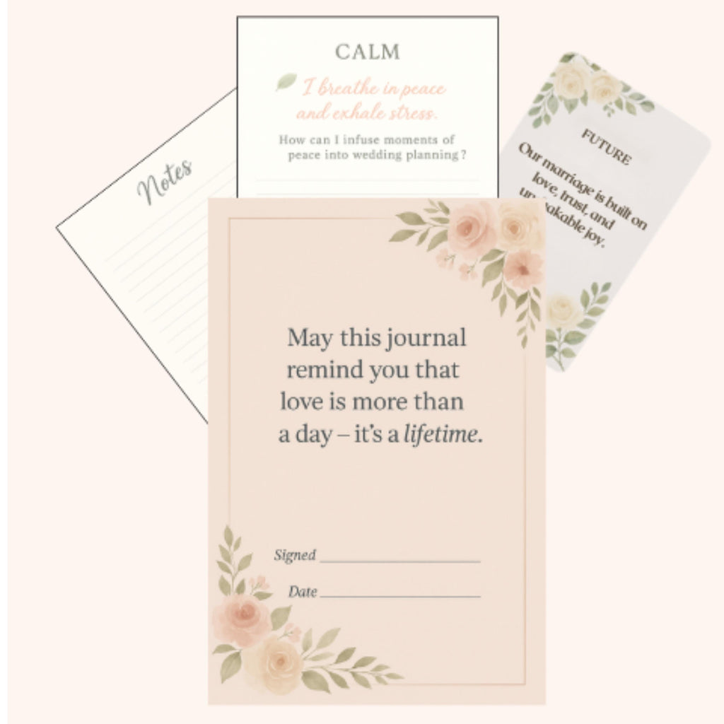 Bride-to-Be Journal & Affirmation Deck | Wedding Gift for Bride | Bridal Shower Keepsake | Engagement Self-Care Journal