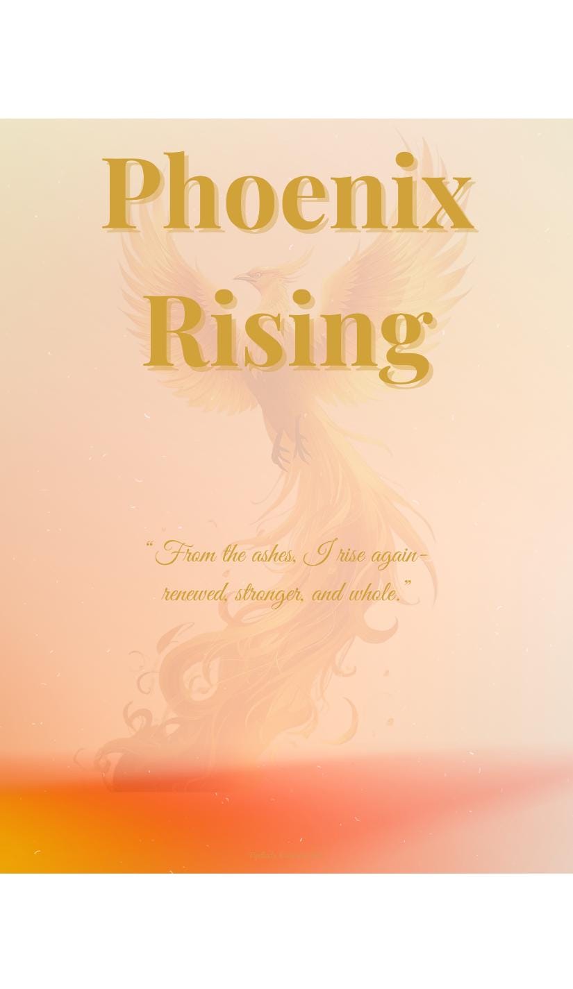 Phoenix Rising Recovery Journal | Sobriety Milestone Planner | Addiction Healing Workbook | Self Growth Affirmation Journal