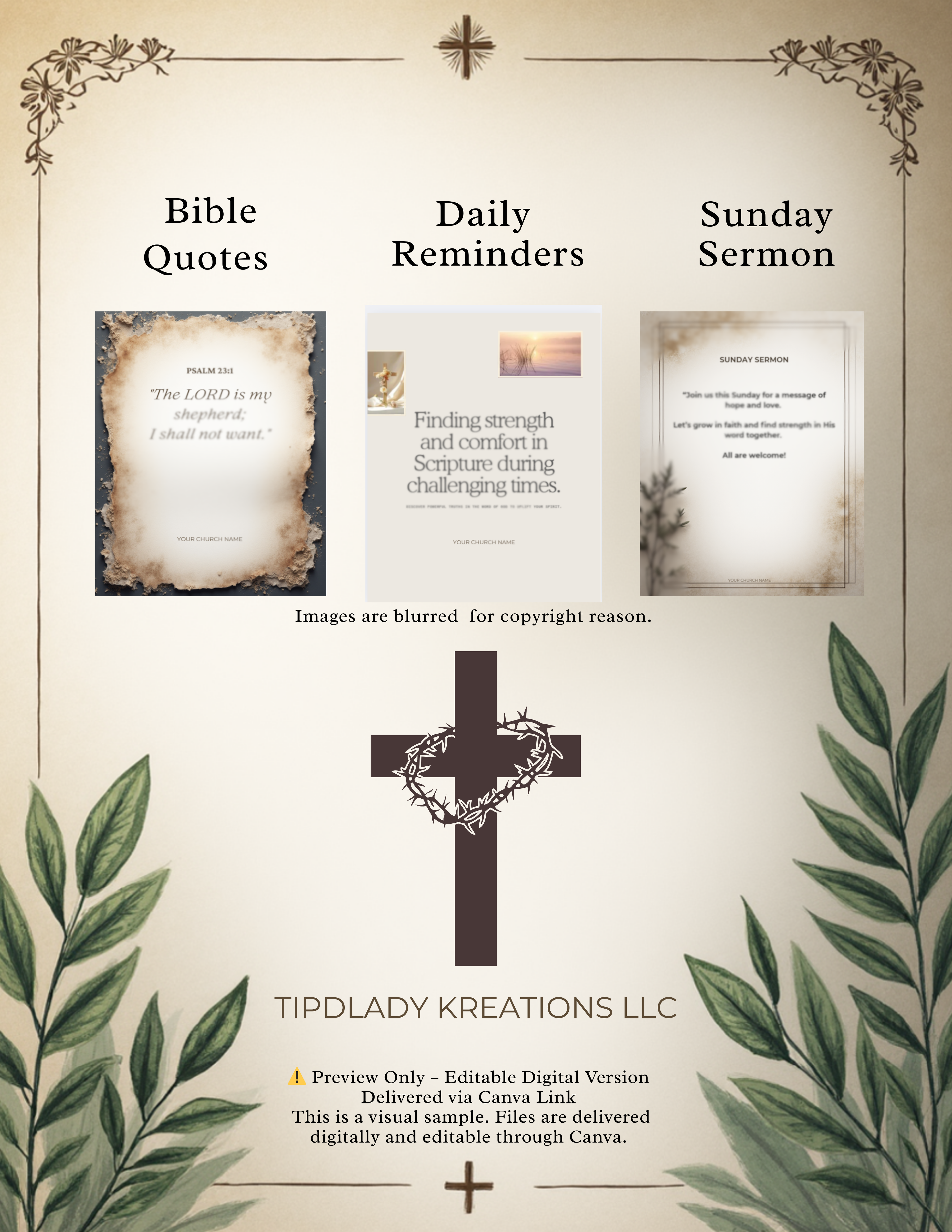 Sunday Social Vol. 1 – 30 Editable Canva Templates for Churches